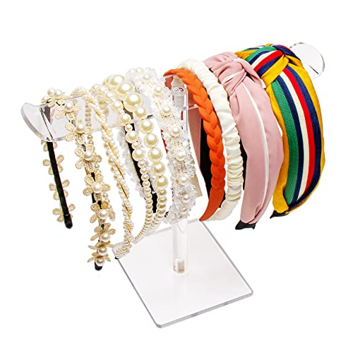 Bigfety Acrylic Headband Holder, Hair Accessories Organizer Clear Stand for Girls - Image 1