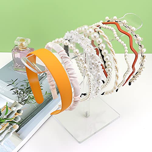 Bigfety Acrylic Headband Holder, Hair Accessories Organizer Clear Stand for Girls - Image 2