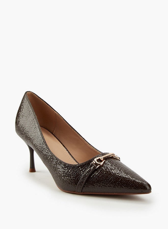 فلورا بيلا من شو إكسبرس أحذية بكعب خنجر سهلة الارتداء بنقوش - Image 3