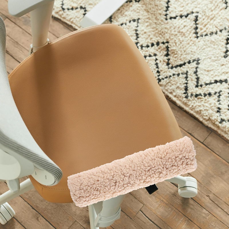 Lambswool Armrest Covers Warm Non Slip Cushion For Office Gaming Wheelchair - Image 3