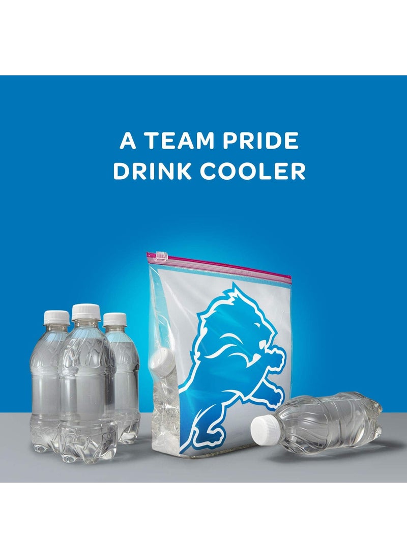 Ziploc Ziploc Slider Storage Gallon Bag Great for Grabandgo Snacking Tailgating or homegating 20 Count NFL Detroit Lions  - Image 5