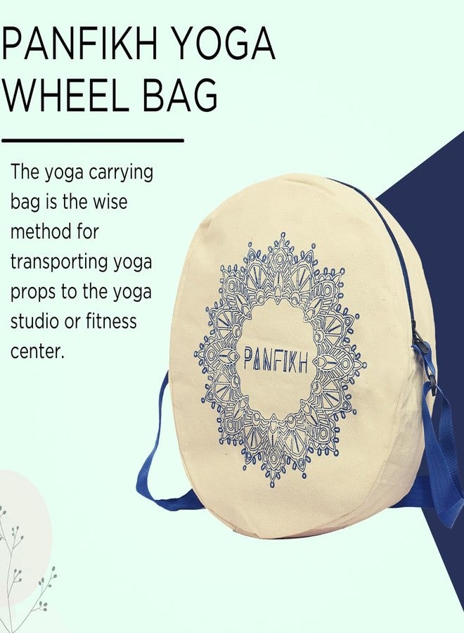 PANFIKH Canvas Yoga Wheel Carrying Case, Accessories Bag Compatible With Wheel And Blocks - Multicolor - Image 2