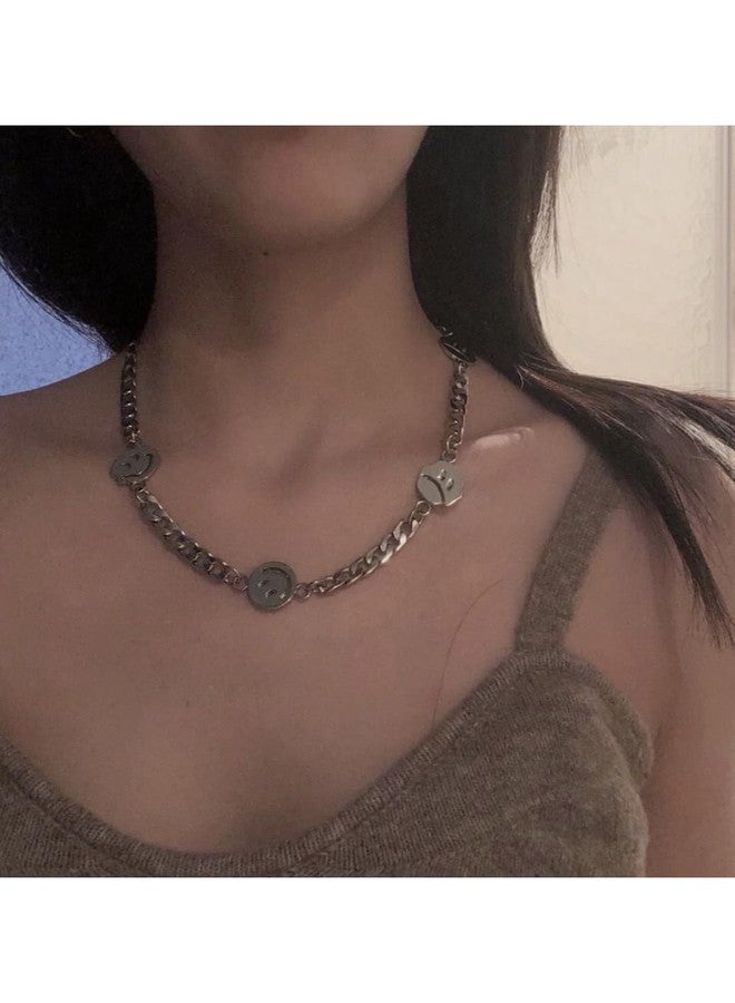 SALTY ALPHA سلسلة سالتي ألفا للرجال، مصنوعة من الفولاذ المقاوم للصدأ المقاوم للصدأ، قابلة للعكس، مرصعة بأحجار مزاجية | قلادة أنيقة | مريحة وتدوم طويلاً | مجوهرات بسيطة | سلسلة قلادة متينة | هدية مثالية للزواج، أعياد الميلاد، وعيد الحب - Image 2