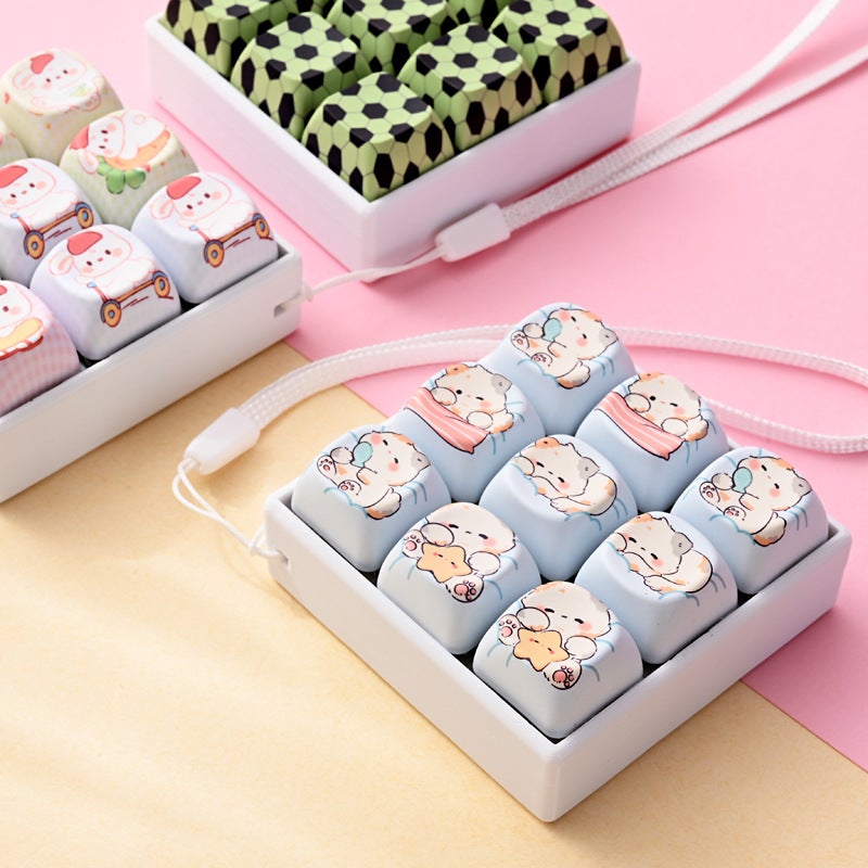 Creative Football Cartoon Stress Relief Squeeze Keychain - Image 4