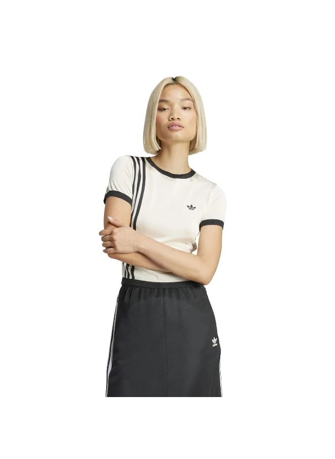 adidas Originals adidas KNITTED 3S TEE White Originals Women T-SHIRTS