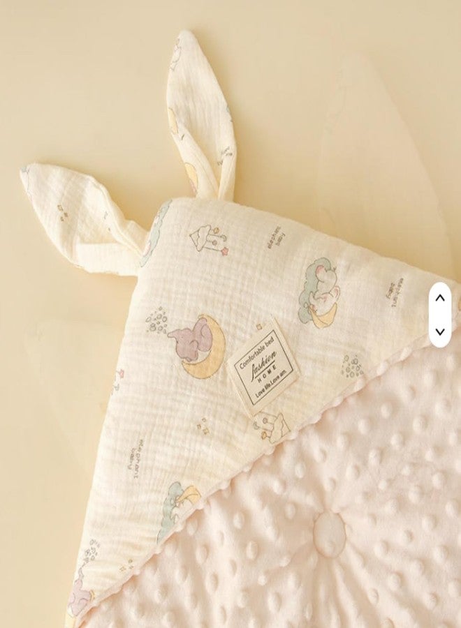 MINI MAVIN Milestone Blanket for Baby | Super Soft Polar Fleece Thin AC Blanket | Newborn Baby Gift Set | Swaddle wrap | Pram Cover | 9 Milestone Cards ((Wrapper_Elephant_Cloud)) - Image 4