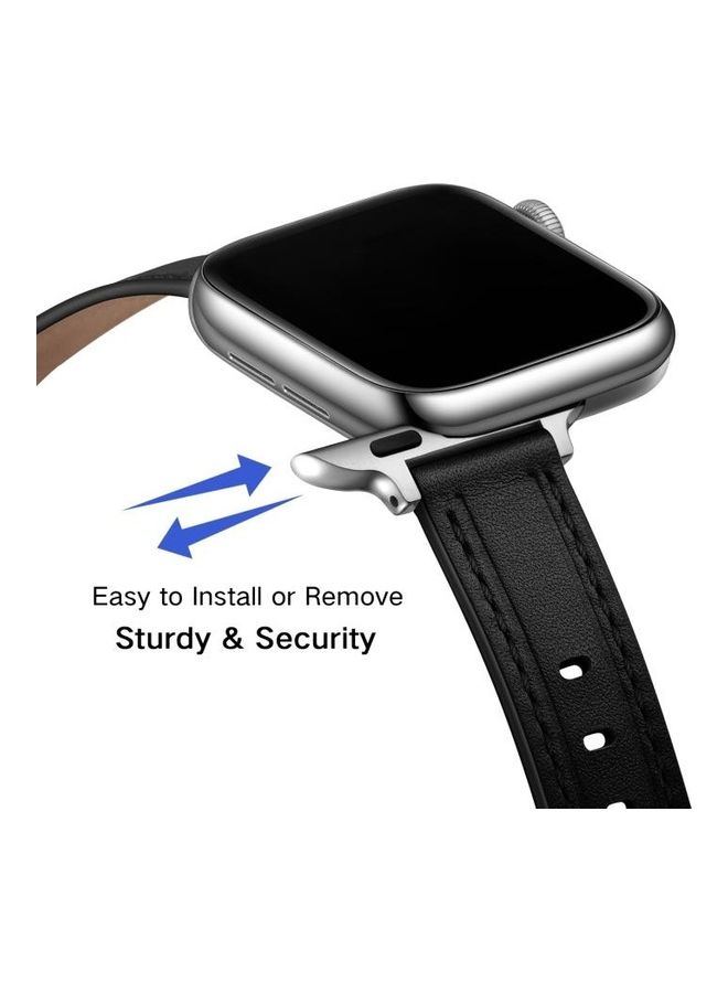 HuHa Replacement Watchband For Apple Watch Series 7/6/5/4/3/2/1/SE 38/40/41mm Black - Image 5