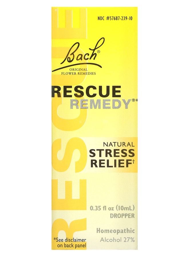 Bach Original Flower Remedies Rescue Remedy Natural Stress Relief 0.35 fl oz (10 ml)