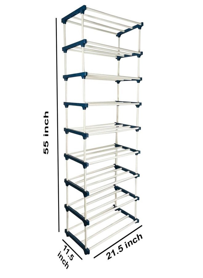 DEMARK 9 Layer Plastic Book Shelf Tall Narrow Storage Rack for Kids and Adults Modern Bookshelf Unit for Nursery, School, Home, and Office, Floor Mount Open - Image 2