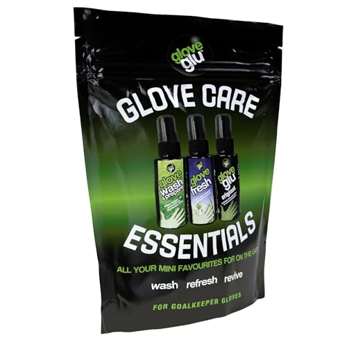 gloveglu Glove Care Essentials Wash Fresh Grip Spray for Goalkeeper Gloves Soccer Football Gloves Youth Adult Goalie Grip Boost Glove Glue 3 x 50ml - Image 1