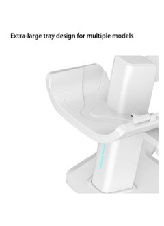 XICEN For Meta Quest 3S/ Quest 3 Headset Charging Dock, VR Display Stand Accessories Compatible with Meta Quest 3 VR Headset and Touch Controllers, Station Holder Base with LED Light, White  - Image 5