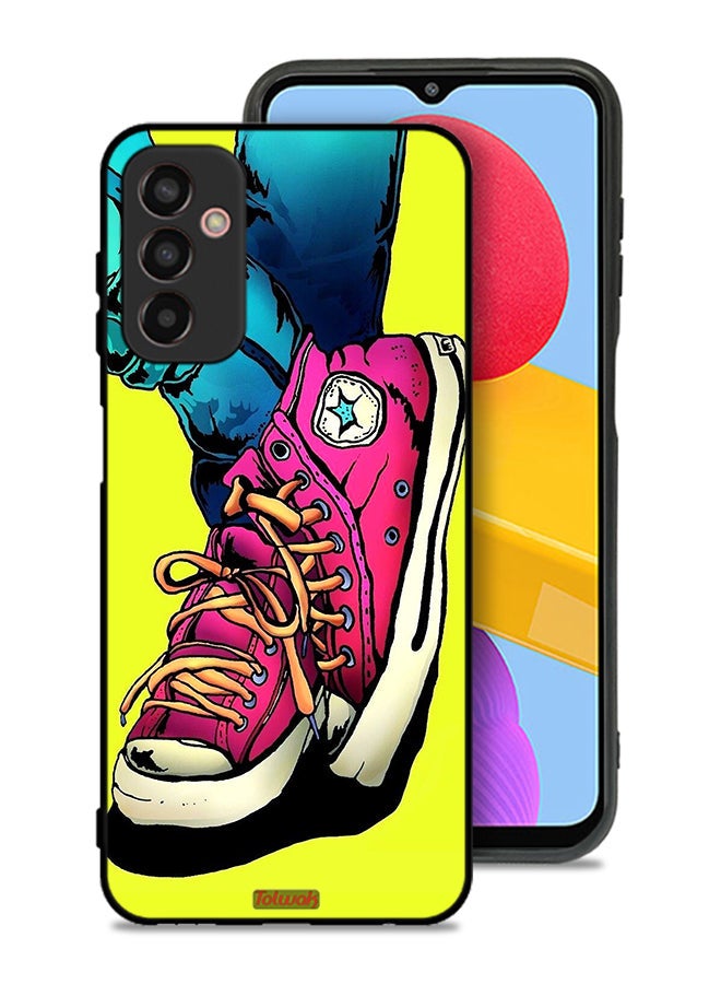 Tolwak Samsung Galaxy M13 Protective Case Cover Canva Shoes Art - Image 1