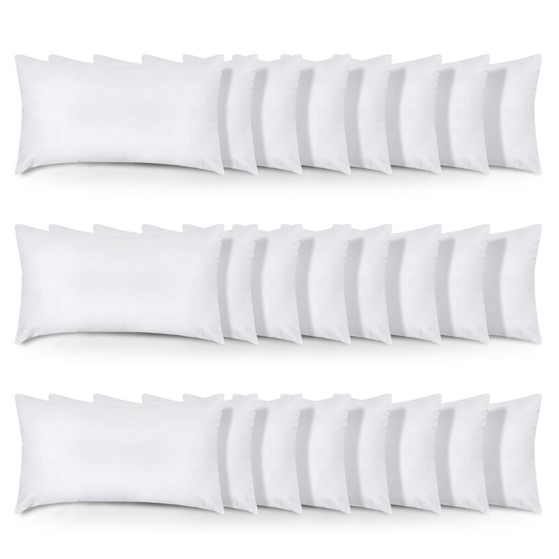 Utopia Bedding Utopia Bedding Throw Pillows Set of 24 White 12 x 20 Inches Pillows for Sofa Bed and Couch Decorative Stuffer Pillow 