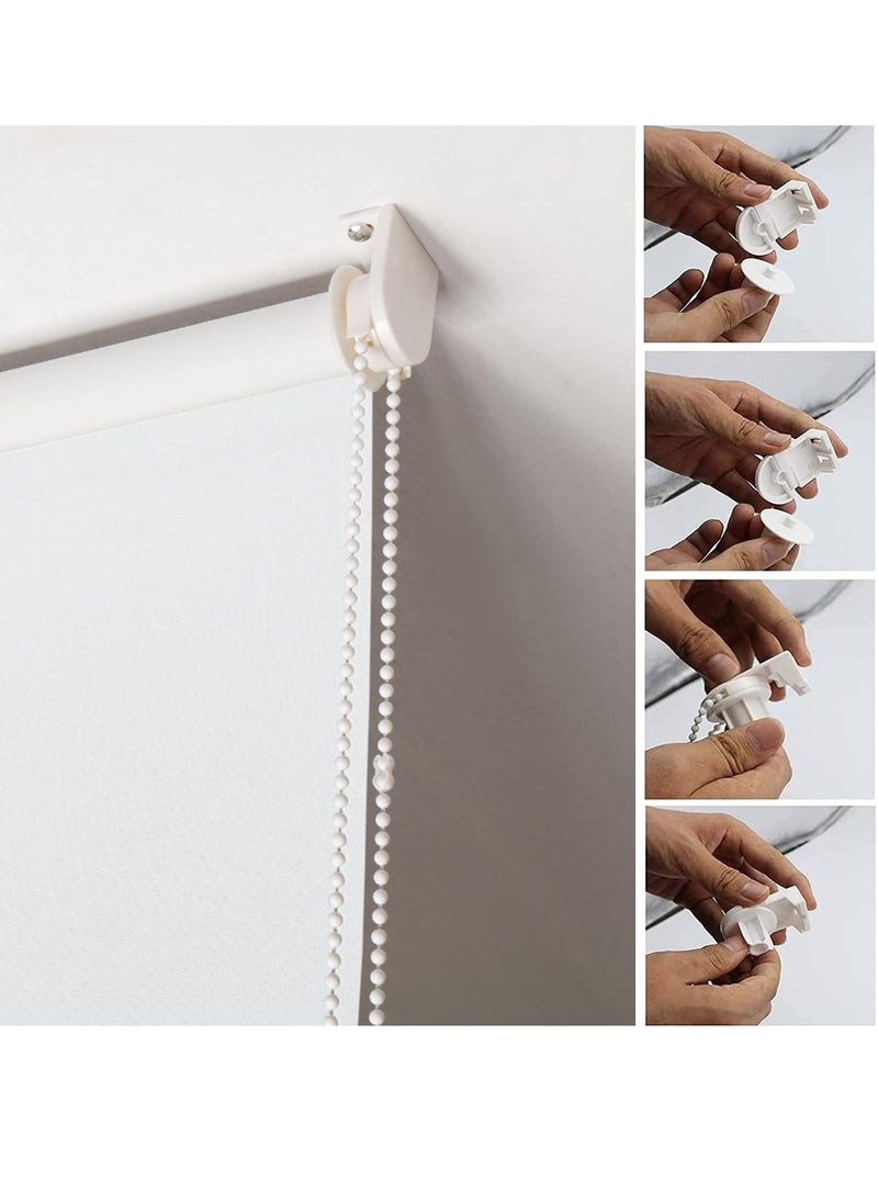 Roller Blind Fittings 25mm Child Safe Plastic Spare Roller Blind with 3m Roller Blind Chain Durable and Versatile Replacement Repair Kit for Windows for Curtain Rods or Roller Blind Brackets