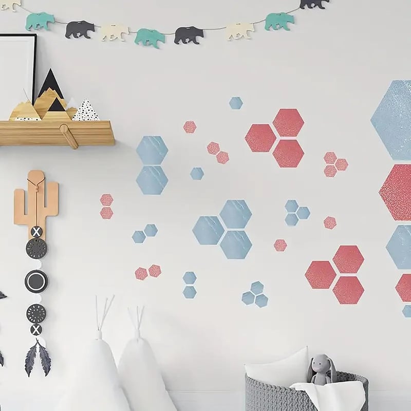 CLITHS Set of 8pcs Large Hexagon Stencils for Painting – Reusable Plastic Honeycomb Templates for Wall, Fabric, Paper, Wood Crafts – 0.5mm Thick – Sizes 9.84 Inch to 2.36 Inch - Image 5