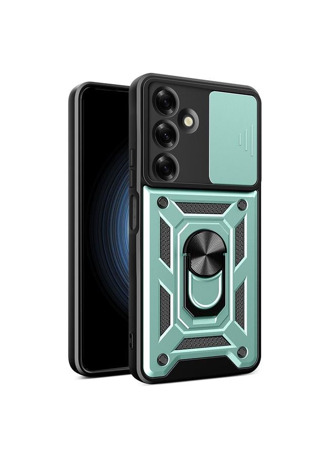 اس-توب جراب لهاتف Samsung Galaxy M35 5G بتصميم غطاء كاميرا منزلق مصنوع من مادة TPU+PC - Image 1