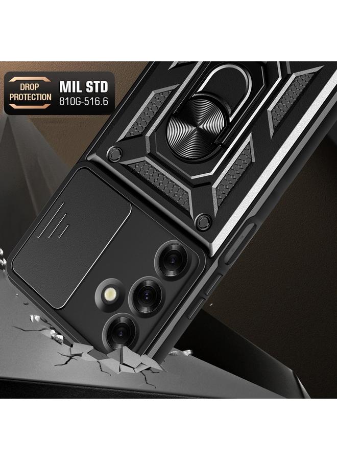 اس-توب جراب لهاتف Samsung Galaxy M35 5G بتصميم غطاء كاميرا منزلق مصنوع من مادة TPU+PC - Image 5