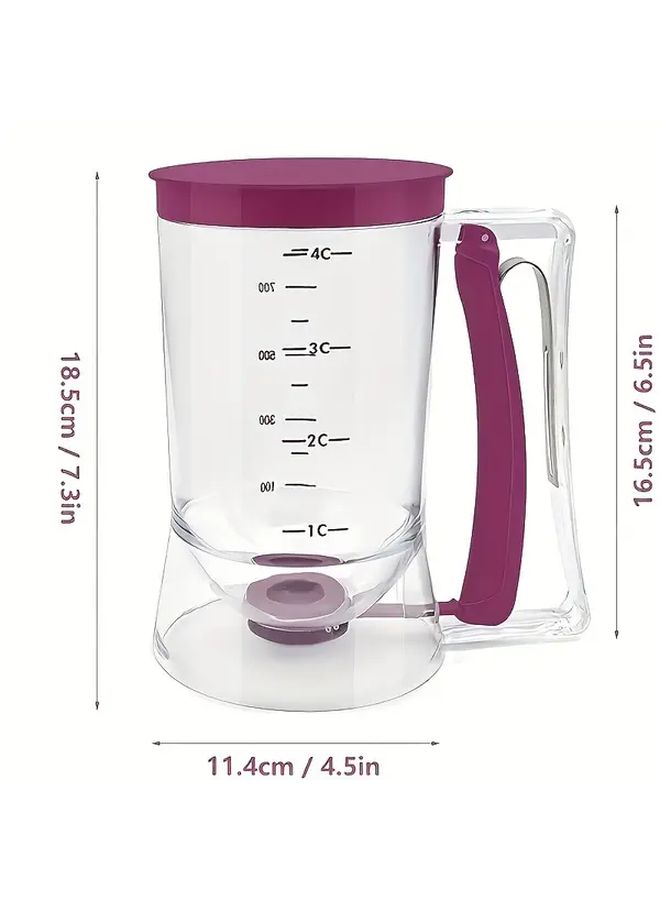 Purple Batter Separator Handheld Measuring Cup For Baking And DIY Projects - Image 3