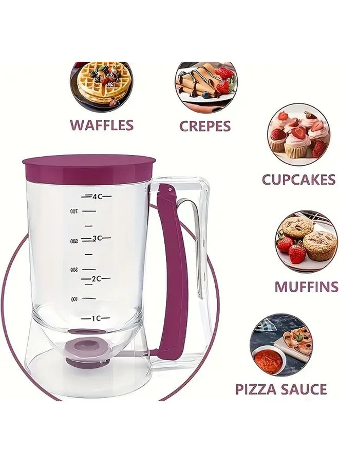 Purple Batter Separator Handheld Measuring Cup For Baking And DIY Projects - Image 4