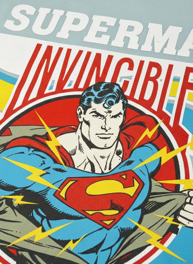 سوبر مان تيشيرت عصري بياقة مستديرة وطبعة جرافيك - Image 3