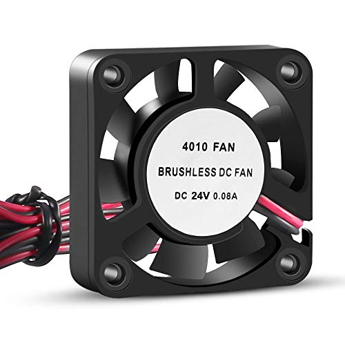 UMLIFE 3D Printer Cooling Fan, 40mm x 40mm x 10mm Blower Cooling Fan with 2 Pin Terminal for Hotend Extruder Heatsinks Makerbot MK7 MK8 CPU Chip (24V 0.06A) - Image 5
