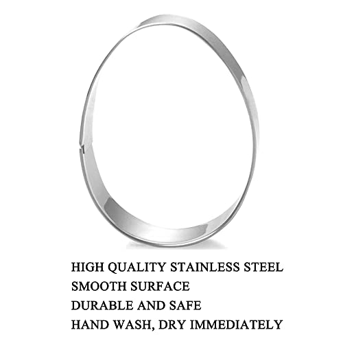 SOSOHOME Easter Egg Cookie Cutter Set - 4 Piece - 4", 3 3/8", 2 1/2", 2" - Egg Shaped Cookie Cutters, Stainless Steel Biscuit Pastry Cutters - Image 2