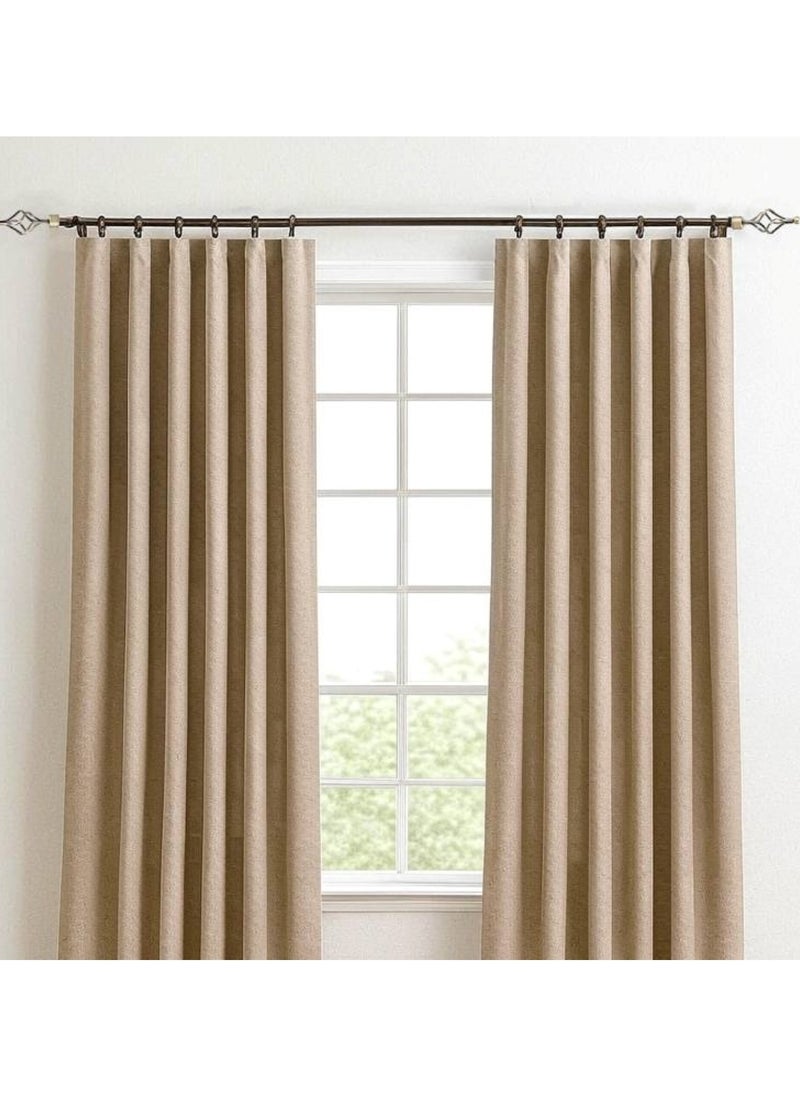 MAXQON Heavy Duty Extendable Curtain Rod 2 Meter Adjustable Sturdy Steel Anti-Brass  - Image 3