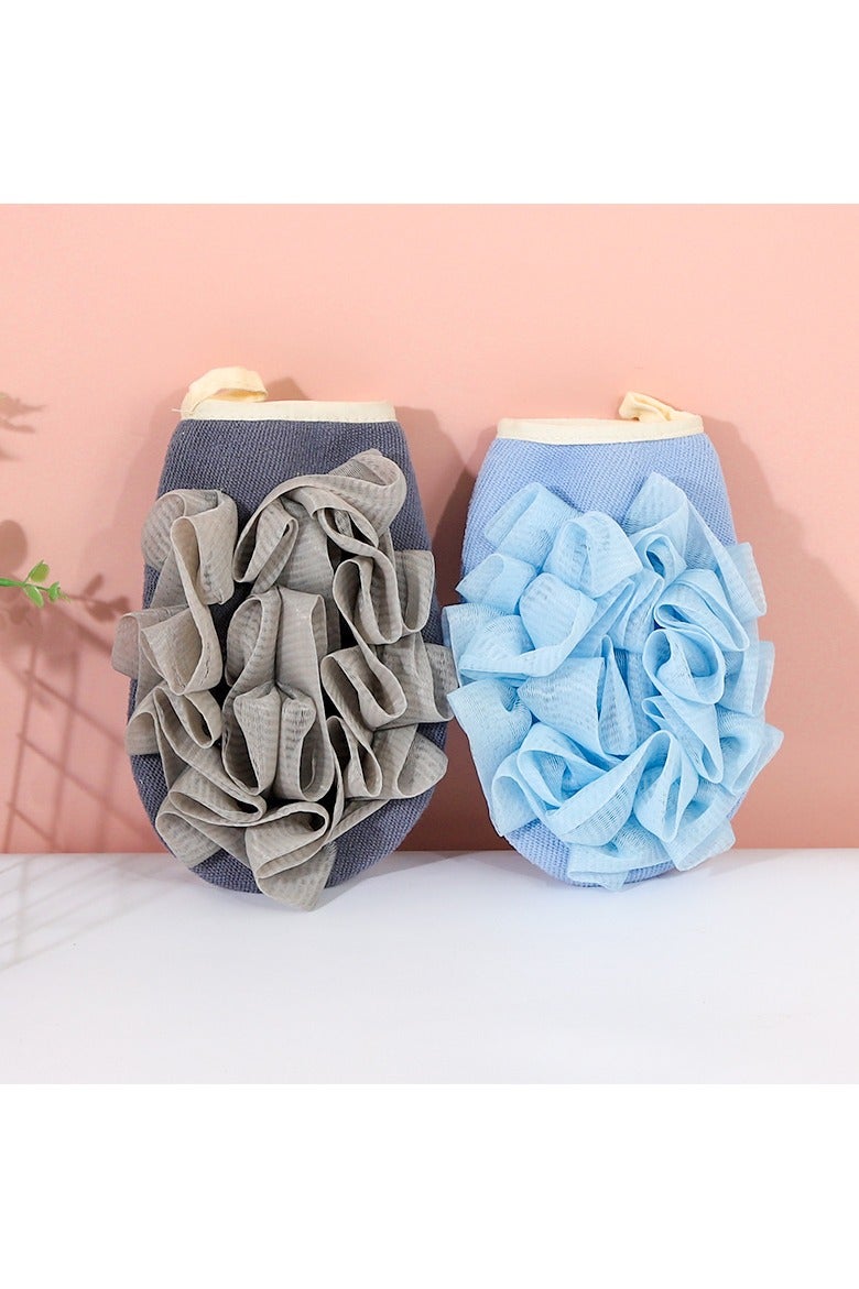 RTYY قفاز تقشير مع إسفنجة لوفا، إسفنجة استحمام مزدوجة الجوانب، إسفنجة تقشير الجسم باللوفة للاستحمام للنساء/الرجال، قفازات تقشير الجسم لإزالة الجلد الميت 2 عناصر - Image 5