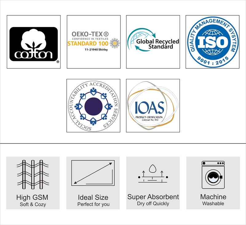 COTTON CRAFT Ultra Soft Bath Sheets - 2 Pack - 35 x 70 - Absorbent Quick Dry Everyday Luxury Hotel Bathroom Spa Gym Shower Beach Pool Travel Dorm - 100% Ringspun Cotton - 580 GSM - Easy Care - Black - Image 4