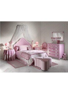 R2R FURNITURE Amelia Princess Bed Frame With Fabric Upholstery - 160Cm X 200Cm 