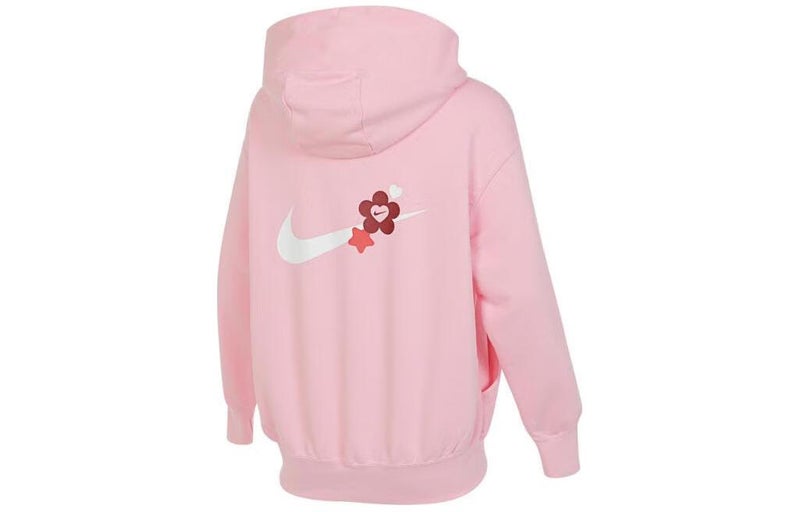 Nike (WMNS) Nike AS NSW VDAY FLC Hoodie GCEL 'Pink' - Image 3