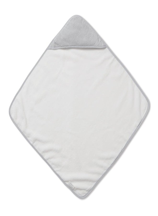MORI Baby Hooded Bath Towel in White and Grey for Infants - Unisex Soft Sheet - Cloth for Boys and Girls - 30 x 30” - Image 3