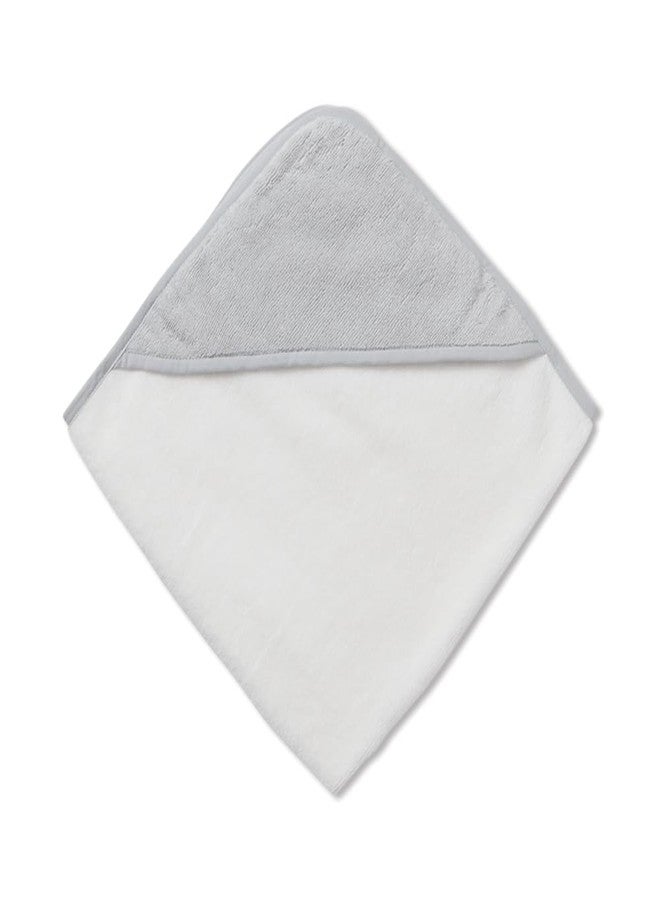 MORI Baby Hooded Bath Towel in White and Grey for Infants - Unisex Soft Sheet - Cloth for Boys and Girls - 30 x 30” - Image 2