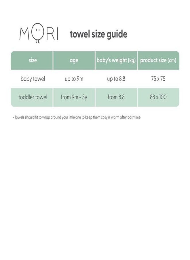 MORI Baby Hooded Bath Towel in White and Grey for Infants - Unisex Soft Sheet - Cloth for Boys and Girls - 30 x 30” - Image 5