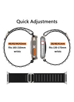 Chabeia 3 Pack Alpine Loop Compatible With Apple Watch Band 49mm 45mm 44mm 42mm , Women Men Nylon Sport Solo Loop Rugged Strap with Titanium G‑Hook for iWatch Utral Series 8 7 6 5 4 3 2 1 SE  - Image 4