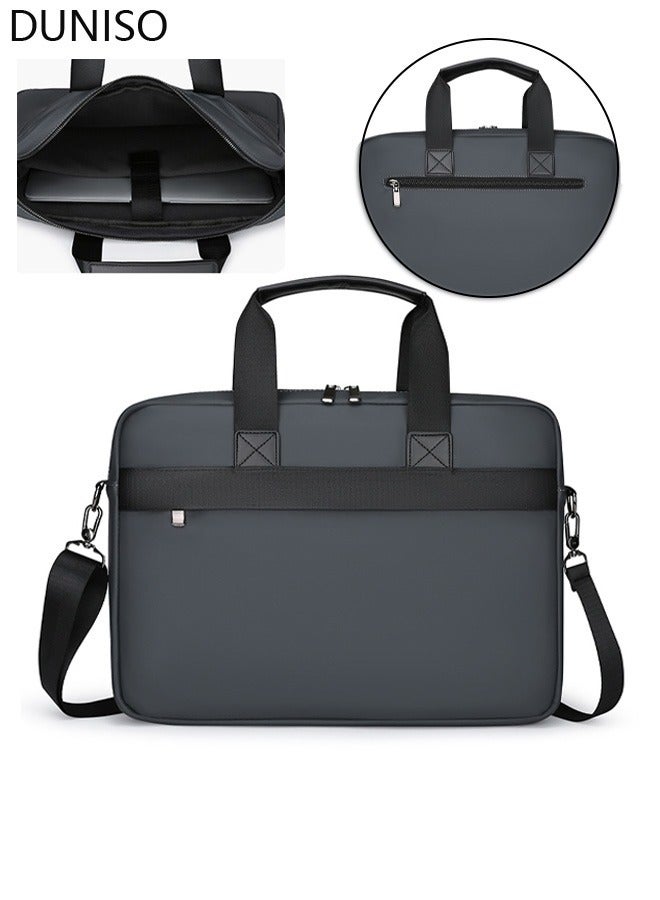 DUNISO 15.6 Inch Laptop Bag Lightweight Computer Bag Travel Business Handbag Briefcase Water Resistant Shoulder Messenger Bag for Men and Women Work Office College School  - Image 1