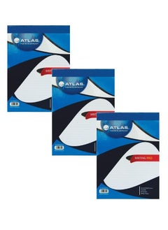 ATLAS 3-Piece A5 Size White Writing Pad 80 Sheets  - Image 1