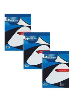 ATLAS 3-Piece A5 Size White Writing Pad 80 Sheets  - Image 2