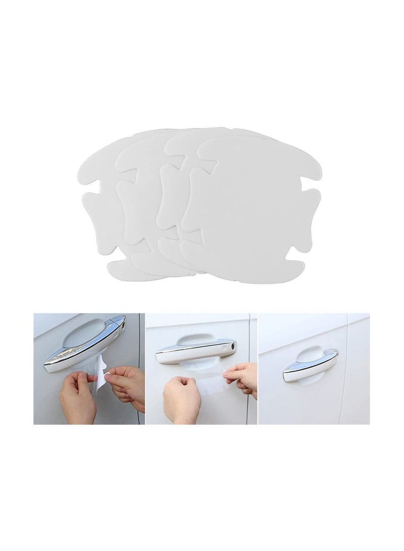 Generic Transparent sticker, 4 pieces of car door handle stickers to protect against scratches, manufactured by Up to Date Egypt - Image 1