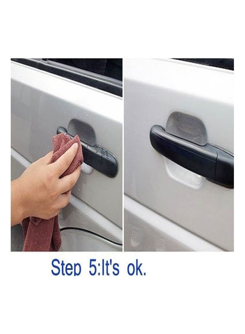 Generic Transparent sticker, 4 pieces of car door handle stickers to protect against scratches, manufactured by Up to Date Egypt - Image 5