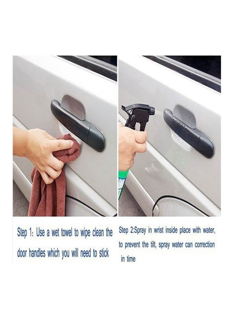Generic Transparent sticker, 4 pieces of car door handle stickers to protect against scratches, manufactured by Up to Date Egypt - Image 4