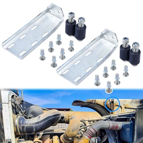 GYUPTRK 1304387 Upper Roller Bracket Kit with Rollers and Hardware Fit for Peterbilt 379 Replace 1304391 1304667 1304403 Driver and Passenger Both Side - Image 1