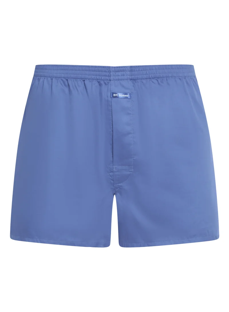 BYC MEN'S COTTON BOXER SHORTS (PACK OF 3) - BLUE