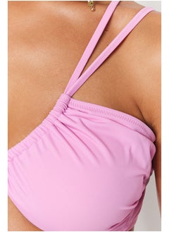 trendyol Pink One-Shoulder Tunnel Bikini Top TBESS23BU00290  - Image 5