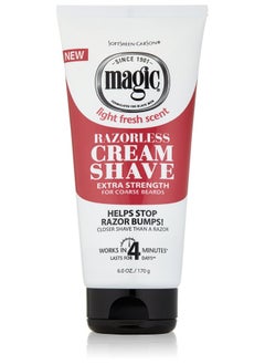 Magic Razorless Shaving Cream, Hair Removal Cream For Body Hair, Extra Strength Depilatory Cream, Works In 4 Minutes For Coarse Hair, 6 Oz