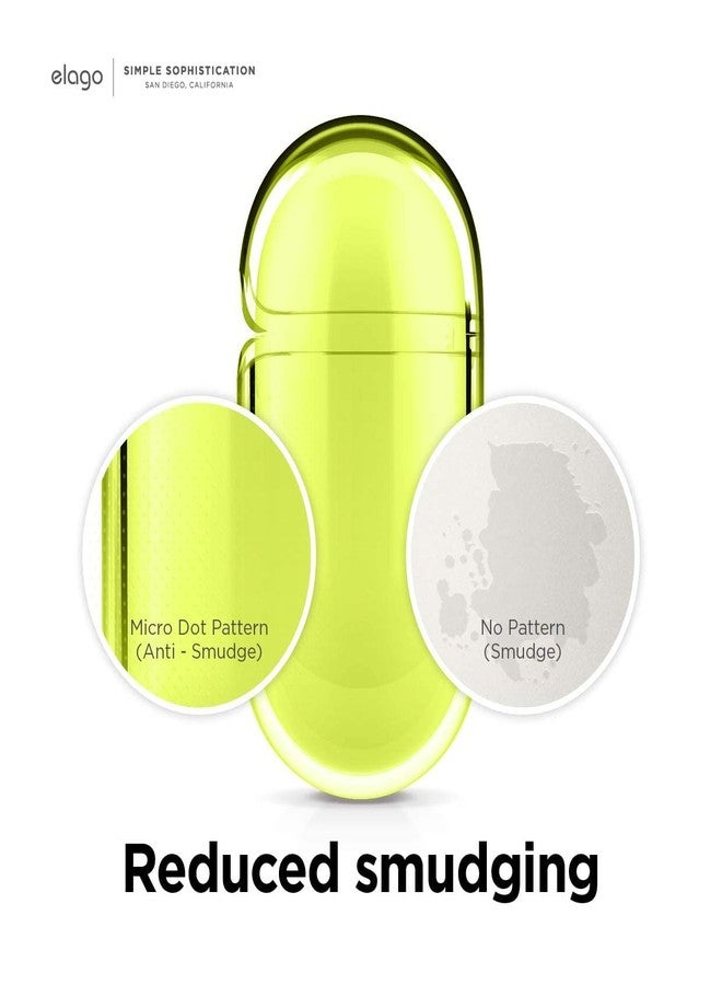 elago Clear Case with Keychain Compatible with AirPods 3 Case Cover, Gel Tape Included, Reduced Yellowing, Clear Protection, Supports Wireless Charging [Neon Yellow] - Image 3
