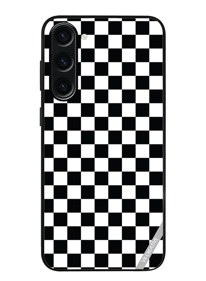 VR CREATIVE Protective Case Cover For Samsung Galaxy S24 Plus Black And White Box Design Multicolour - Image 1