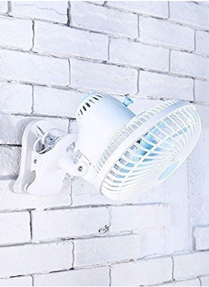 MODI - Mini Clip Electric Fan – 2-Speed Portable Desk Fan with Oscillating Head (White) - Image 1