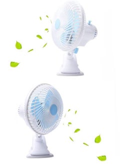 MODI Mini Clip Electric Fan – 2-Speed Portable Desk Fan with Oscillating Head (White)  - Image 4