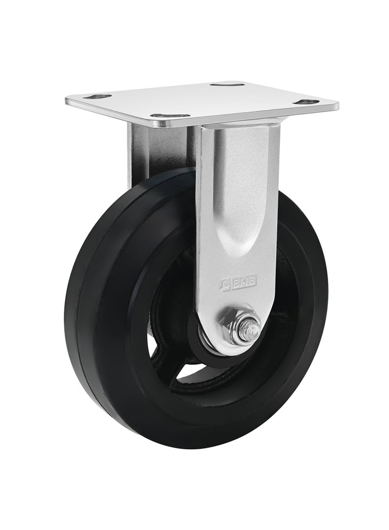 بي إم بي تولز عجلة ثابتة ثابتة من المطاط مع كرة مزدوجة 160 ملم - أسود - Image 1